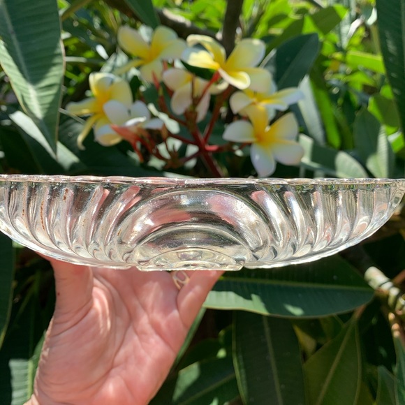 Glass Dish Cool Art Deco Swirl Sonic Wave Pattern Antique - Picture 7 of 7